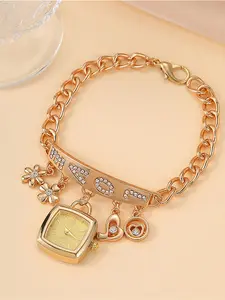 1 Piece Of Fashionable And Light Luxury Casual Women's LOVE Bracelet Quartz Watch Suitable For Daily Matching, An Ideal Gift For Special People