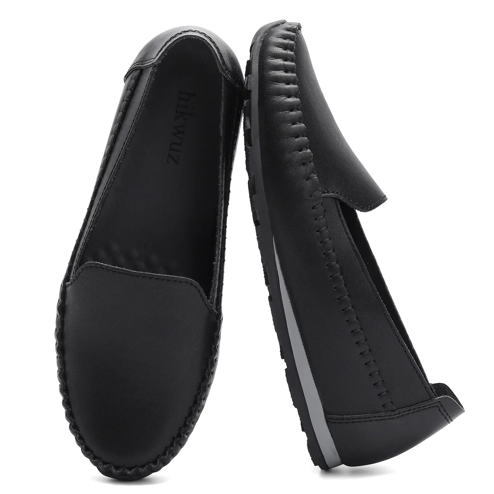 hikwuz Women's Slip-On Loafer Shoes - Lightweight, Comfortable Driving Moccasins, Round-Toe Walking Shoes for Casual, Business Office Use, Shoe