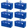 6-Pack of Extra-Large, Heavy-Duty Moving Bags—Waterproof storage bags with handles and zippers, foldable, ideal for college dorms and home storage. #TikTokShopBackToSchool