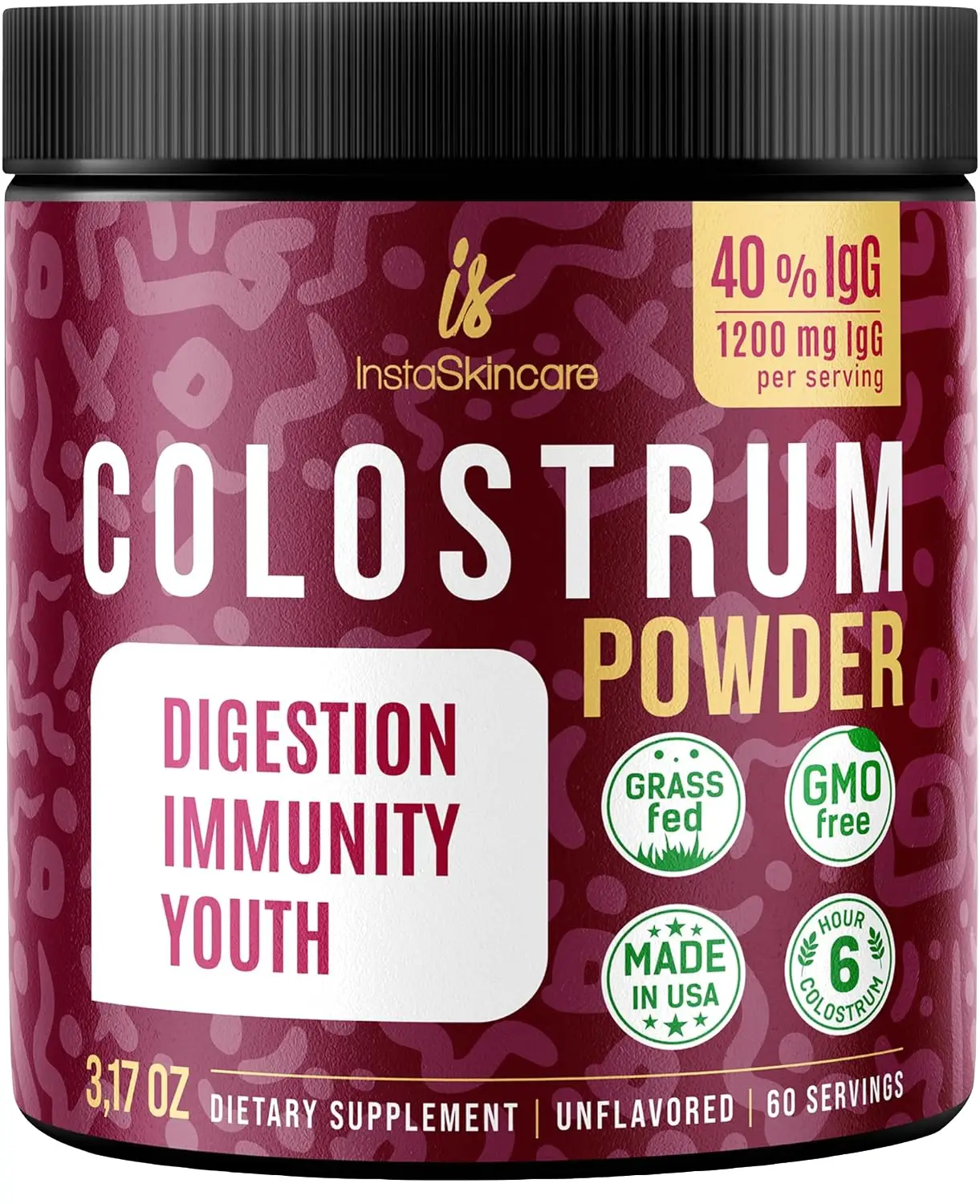 Colostrum Powder Supplement for Humans - Grass-Fed Bovine for Gut Health Support...