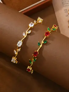 Elegant Flower Shaped Bracelet, Copper Material, Perfect Gift for Weddings & Banquets, All-Season Accessory, Casual Style Design, Tulips Bracelet