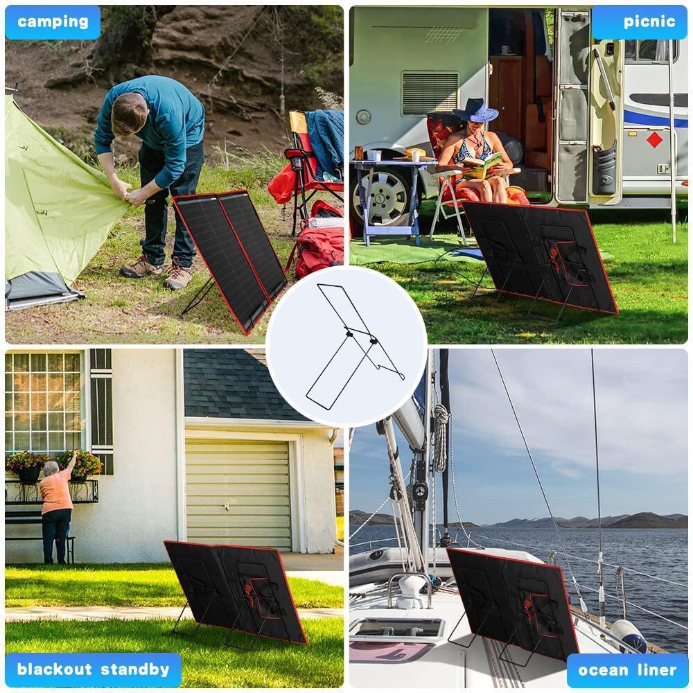 2Pcs Solar Panel Bracket, Brackets with Tool Free Setup for Solar Panel, Adjustable Solar Panel Mount Brackets, Adjustable Solar Panel Tilt Mount Brackets