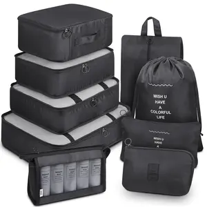 Mossio 9 Set Packing Cubes with Shoe Bag & Electronics Bag - Luggage Organizers Suitcase Travel Accessories