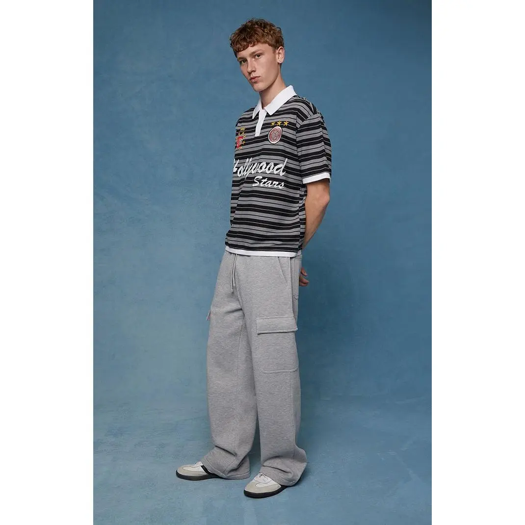 Pacsun Men's Gray Fleece Extreme Baggy Cargo Sweatpants Pacsun Men's Gray Fleece Extreme Baggy Cargo SweatpantsÂ