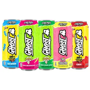 GHOST Energy Drink - 5 Sour Flavors - 10 Cans ( 2 Of Each )