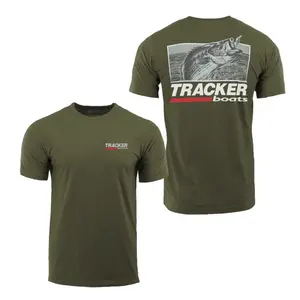 Tracker Boats Fishing Shirt – Bass Fish Graphic Tee, Outdoor Angler Boating Lifestyle Shirt, Men’s Tops