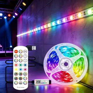 USB Multifunctional RGB LED Strip Light, Dynamic Color Sync, Remote and APP Control, Ideal for TV, Room, Christmas, Car, Party, Night Outdoors
