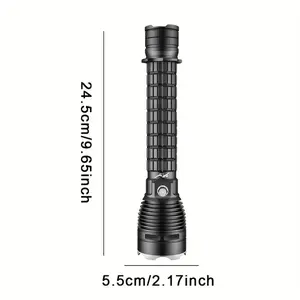 XHP90 5000LM LED Diving Flashlight, Super Bright Aluminum Alloy Underwater Torch, Lamp with Polished Finish, Battery Powered, 26650/18650 Compatible, Flood Beam, Labor Day Festival