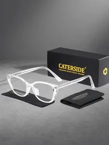 Caterside Anti-Blue Light Tr90 Eyeglasses Frame, Casual Style Unisex Design, Perfect for Driving & Photography Props