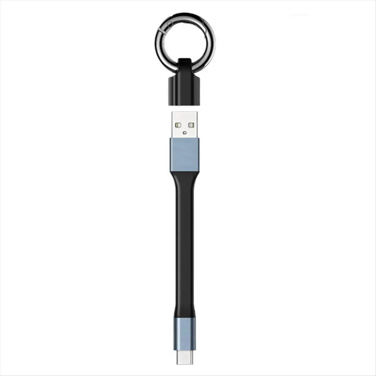 Mini 3A USB Type-C Fast Charging Data Cable Portable Keychain QC 3.0 USB Type C Short Cable for Type C USB Devices,A