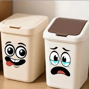 Surprised expression toilet stickers, 4-pack, creative decorative decals, humorous wall stickers, adhesive backing, beautiful home decorations, room decorations, bathroom decoration accessories, beautify your home.