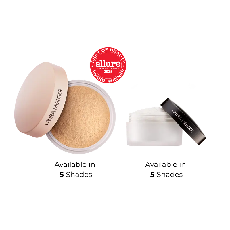 Laura Mercier Double Set Bundle: Translucent Loose Setting Powder + Secret Brightening Color Correcting Under Eye Powder Duo - Ultra Blurring Powder, Makeup Set