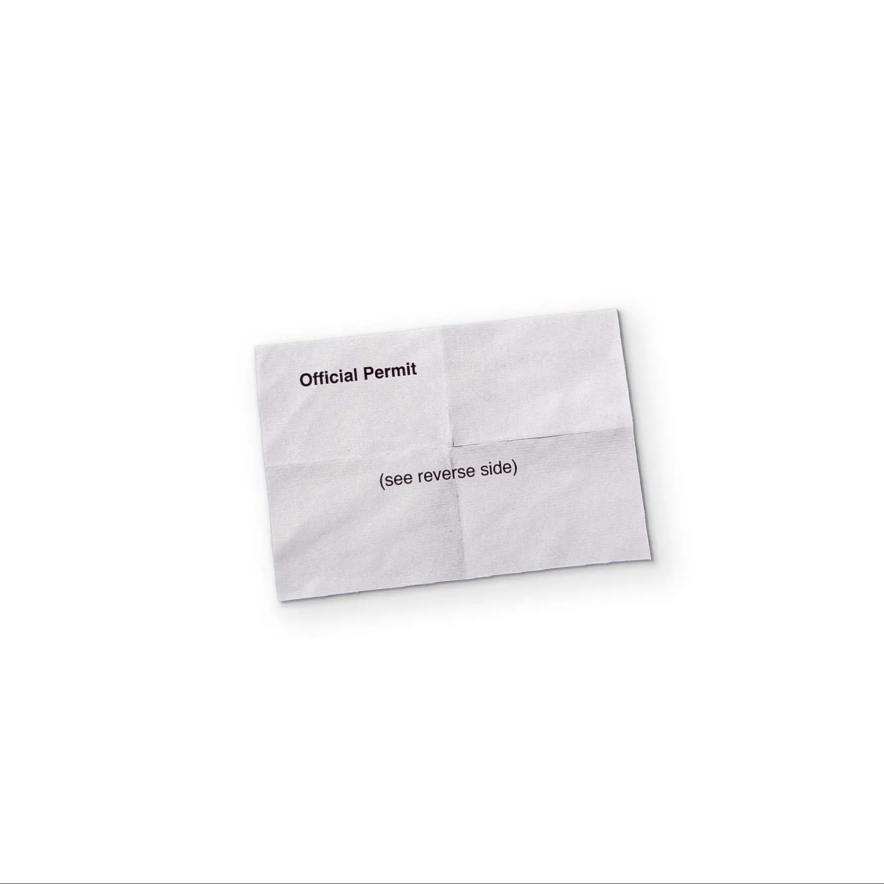 A PERMIT YOU CAN CLEAN YOUR GLASSES WITH