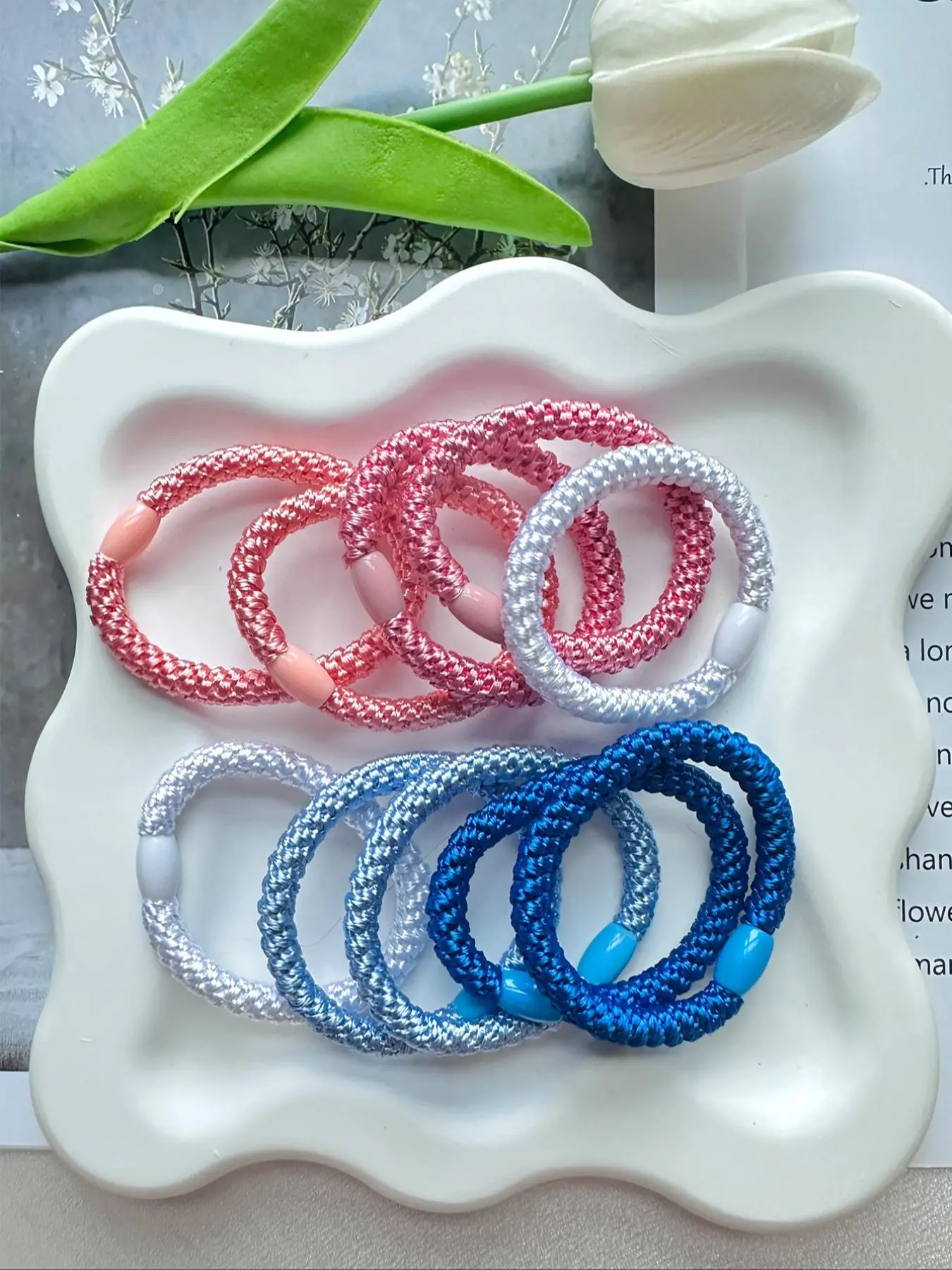 Solid Color Braided Hair Tie, Minimalist Headwear Suitable for Thick Hair, Fashion Hair Accessories for Party, Daily Clothing Decor, Hair Bands