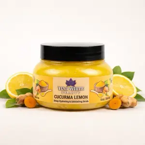 Tina White Cucurma Lemon Scrub - Deep Hydrating & Exfoliating Body Scrub for Skin Care