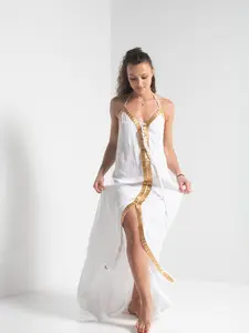 iriswand+ Adele+ Maxi dress+Open back + V-Neck+ Casual+ Resort