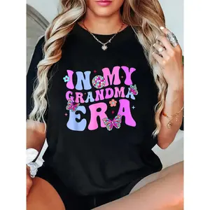 In My Grandma Era Retro  Mothers Day Best Grandma Ever T-Shirt Summer Outfits For Women T Shirts Women Graphic Tees Women