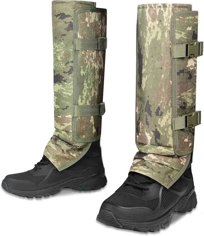 Outdoor Hiking Leg Gaiters - Hunting, Anti-Puncture, Snake, Snow, Mud, and Water Resistant Leg Protection with Straps