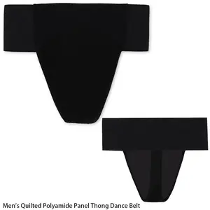Men's Reinforced Front-Lined Thong Dance Belt for men Team Basic Ballet Gymnastics with Wide Elastic Waistband and Lining Briefs