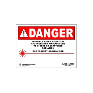 Phillips Safety Class 4 Plastic Laser Radiation Warning Sign #31