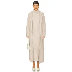 Camila Coelho Jona Maxi Sweater Coat in Beige