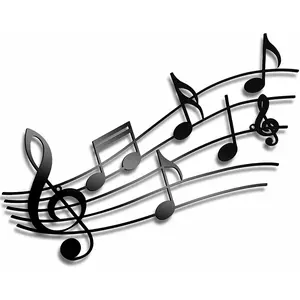 Music Note Wall Decor Metal Music Notes Wall Art Music Theme Note Decor Wrought Iron Crafts Metal Ornaments Sign Pretty Artwork Wall Stickers Metal Wall Art Home Decor Accessories