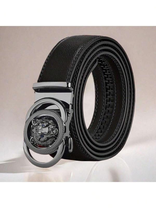 Stylish Metal Buckle Belt For Women Men Belt - Alloy Leopard Head Buckle Fashion Daily Decoration Jeans Belt With Automatic Buckle - Perfect Accessory For Business And Casual Accasions
