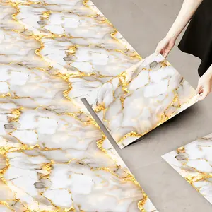 10Pc, 2D flat, 11.81x11.81in (30x30cm) PVC floor sticker, Marble Flooring, self-adhesive floor art pattern floor sticker, suitable for home bedroom living room kitchen floor decoration - create fashionable floor