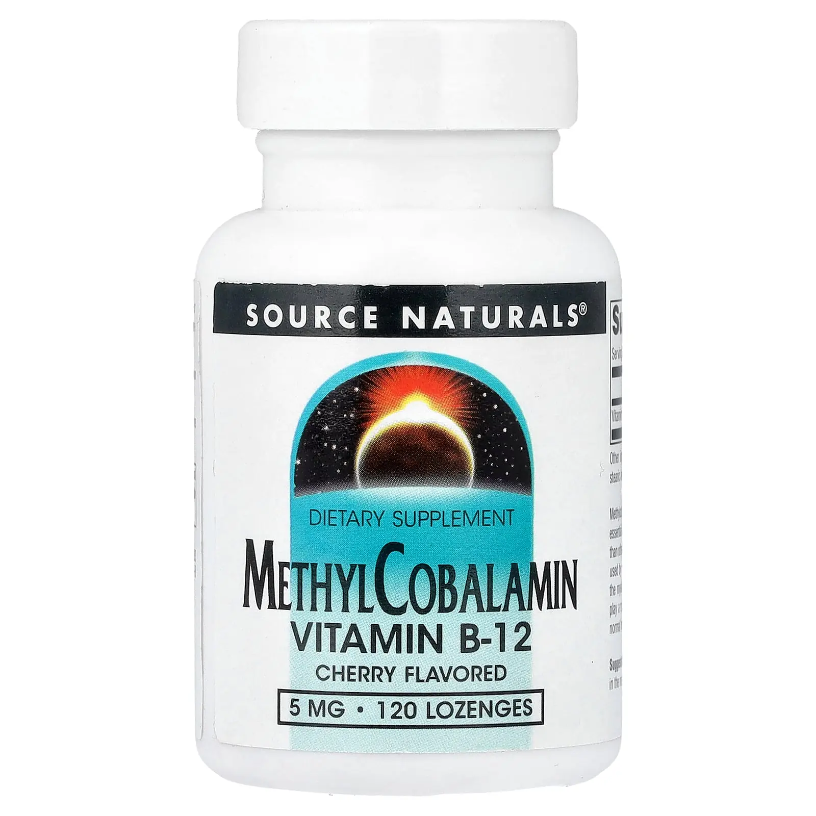 Source Naturals MethylCobalamin, Cherry, 5 mg, 120 Lozenges