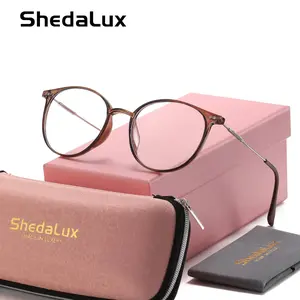 ShedaLux Casual Full Frame Plano Glasses Studying Round Frame Plano Glasses