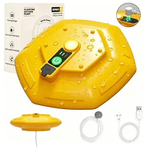 2.0 Upgrade Magnetic Charging Live Bait Aerator -IPX7Sealed & Waterproof, 3-Speed Floating Air Pump,14HLightweight for Fishing, Transport & Outages