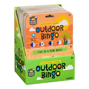 Outdoor Discovery Bingo 4-Pack Travel & Yard Game for Kids - Nature-Themed Outdoor Activity Game