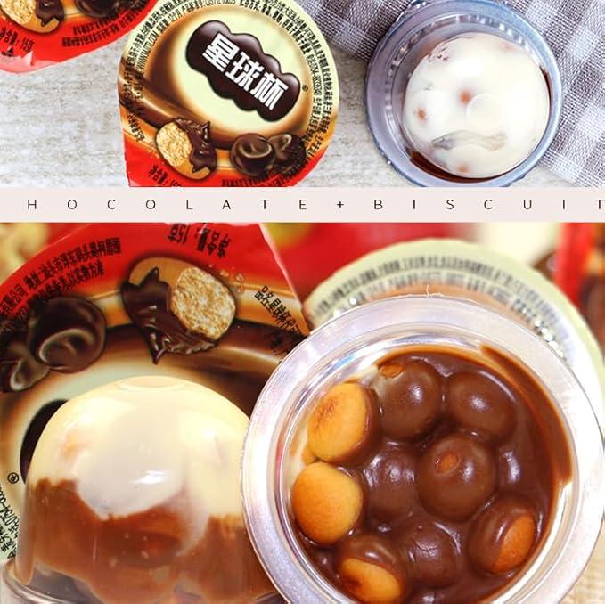 Planet Cup - Chocolate Sauce Biscuit Balls, Cocoa Butter with Cookie Balls,Sweet Biscuits In Milk Chocolate Cream, Nostalgic Snack Cooky(360g)