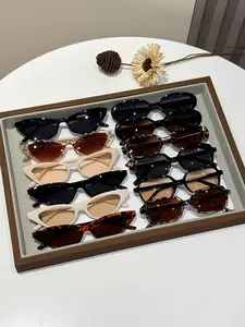 12 Pairs Trendy Multicolor PC Frame Sunglasses Set, Fashion Accessory, All Seasons, Ideal for Commuting, Camping, Travel, Parties