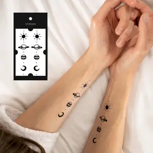 Planets (AS-199). Temporary tattoos. Party tattoos. Kids tattoos. Custom design. Tattoo sets. Ukrainian. Realistic. Waterproof