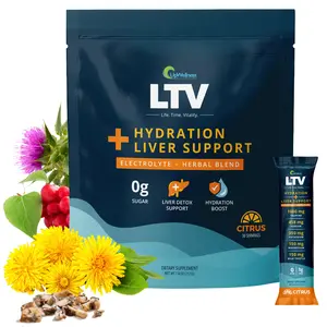 Upwellness LTV Liver Hydration Packets - Electrolytes Powder Packets for Instant Hydration - Zero Added Sugar - 30 Packets - Delicious Citrus Flavor