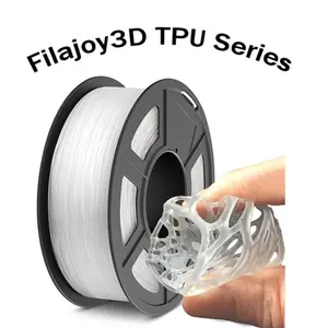 Tpu Filament 1.75mm, High Elasticity Rubber Type 3D Printer Filament, Precision +/-0.03mm, Cardboard Spool 250g, Transparent Color