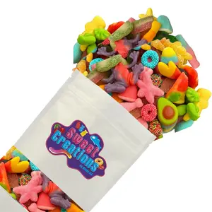Sweet Creations Sweet & Sour Candy Explosion Tangy Gummies That Pop Dual Flavor Thrill Chewy Bouncy Textures Resealable Pouch Friendly Snack bonbon