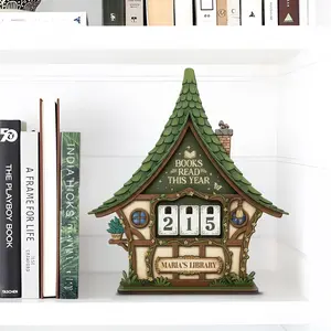 Personalized Reading Tracker for Book Lovers – Custom Name Book Counter Display, Yearly Books Read Sign, Reader Gift, Home Library Decor