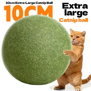 Oversized 10cm Catnip Ball -100% Natural Catmint Toy for Indoor Cats