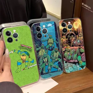 Teenage Mutant Ninja Turtles Phone Case, Retro Comic Style Shockproof TPU Protective Cover, Compatible with iPhone 17/16/15/14/13/12/11 Pro Max, Fan Art Cartoon Graphic Shell for TMNT Fans