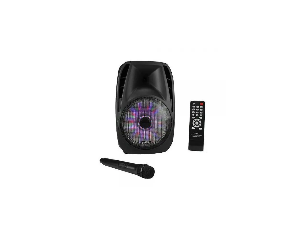 beFree Sound 15 Inch Portable Bluetooth Speaker with Sound/Volume Reactive Lights (BFS-6100)