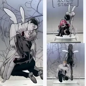 Alien Stage Acrylic Action Anime Figure Stand Black and White Table Room Decoration Toys Friends Bestie Kids Brithday Gift