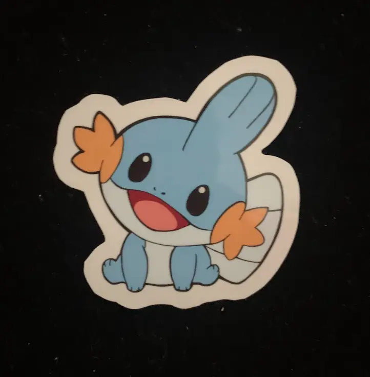 Mudkip Sticker, Charming Cute Character-Based Sea Creature Sticker, Keeps Crisp for DIY Scrapbooking & Stamping Projects