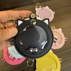 New Kawaii Cat shape Ita Bag Pins Badge Protector Case for 58mm Anime Badges Decoration Bag Accessories Pin Case birthday gift