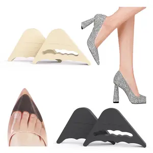 2 Pairs Adjustable Toe Filler Pads. Soft Sponge Toe Cushion Inserts Fit High Heels, Casual Shoes, Flat Shoes And Sneakers. Reusable Toe Gap Fillers For Loose Shoes, Effectively Improve Wearing Comfort. Toepads