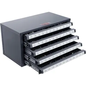 VEVOR Drill Bit Dispenser Cabinet, Five-Drawer Drill Bit Dispenser, 60-Compartment Drill Bit Organizer Cabinet, Drill Dispenser Organizer Cabinet Holder for Jobber Length Wire Gauge Sizes 1 to 60