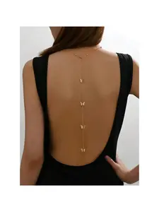 Women's Elegant Butterfly Design Body Chain, Fashion Jewelry for Party, Daily Clothing Decor, Trendy All-match & Exquisite Jewelry for Birthday Gift, Accessories, Clavicle Chain Jewelry