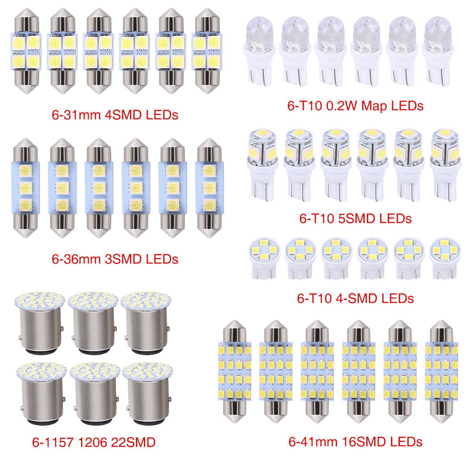 42pcs LED Combination Kit: T10, Reading, License Plate & Interior Lights – Waterproof, Durable, Easy Installation, Offroad Round LED Light Pods Car