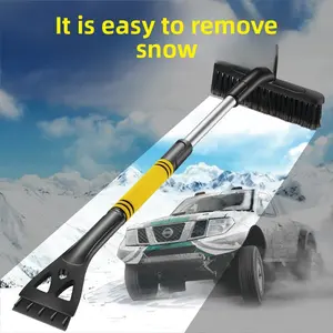 Car Snow Removal Shovel - 3-in-1 Telescopic Snow Shovel, Car Snow Brush, Ice Scraper, Snow Scraping Board for Vehicles
